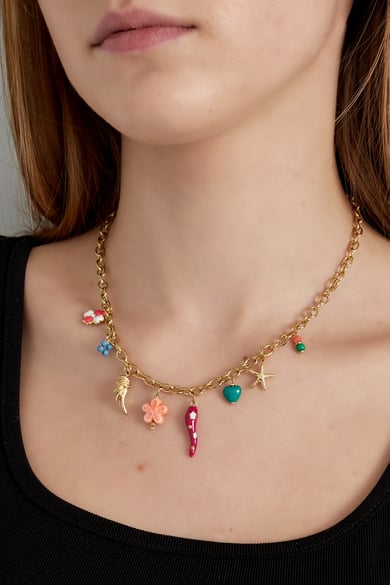 Collana di perline festive - Colore oro h5 Immagine2